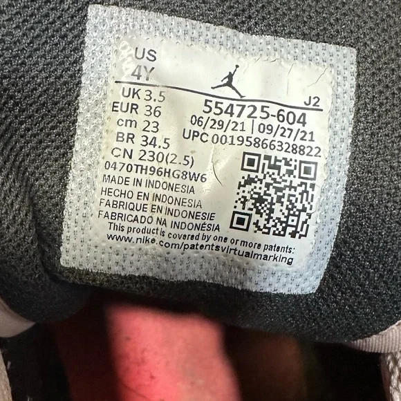 Nike Air Jordan Mid Black and Pink with Red Swoosh - Picture 9 of 9